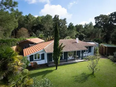 Plan de l'établissement Villa avec piscine chauffée, jardin exotique, au calme proche plages et commerces, Capbreton - FR-1-791-17