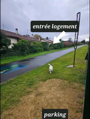 Plan de l'établissement logement avec cuisine et jardinet proche lac