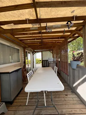Balcon ou terrasse dans l'établissement Bungalow à capbreton - Terrasse