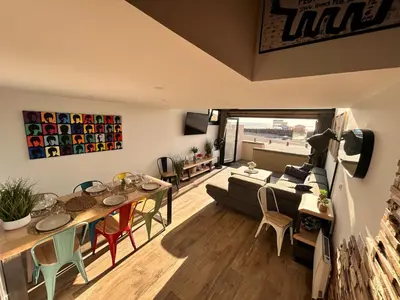 Cuisine ou kitchenette dans l'établissement Appartement face à l'océan Chez Tao