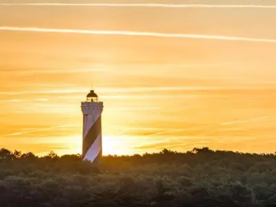 Lever ou coucher de soleil vu de le camping ou à proximité