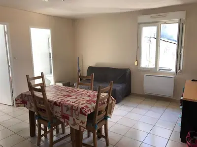 Coin salon dans l'établissement appartement la teste centre