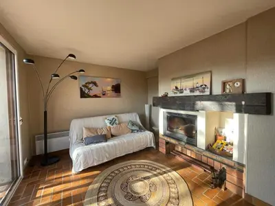 Un ou plusieurs lits dans un hébergement de l'établissement Duplex spacieux 8 pers avec terrasse et parking, Capbreton - FR-1-413-249