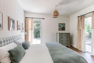 Un ou plusieurs lits dans un hébergement de l'établissement Villa Oyana au coeur du Moulleau Pyla sur Mer