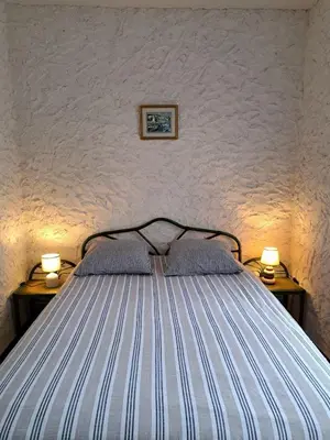 Un ou plusieurs lits dans un hébergement de l'établissement Agréable maison au Pyla sur mer 6 personnes
