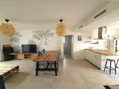 Cuisine ou kitchenette dans l'établissement Ozeanoa
