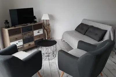 Télévision ou salle de divertissement dans l'établissement AIMI-AQUO gîte, Bassin d'Arcachon Sud
