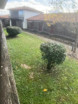 Jardin de l'établissement Maisonnette en bois pour 4 personne village vacances Avec