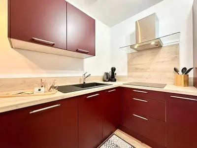 Cuisine ou kitchenette dans l'établissement La Terrasse des Secrets - Parking - Spacieux
