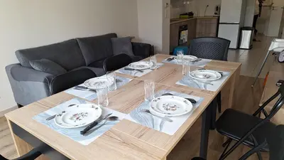Cuisine ou kitchenette dans l'établissement Agréable duplex avec jardin et terrasse