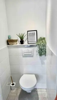 Salle de bains dans l'établissement La loge de Gustave, studio avec wifi et une place de parking privatif