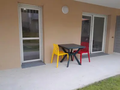Plan de l'établissement Appartement 4 pers à Mimizan Plage, tout confort entre océan et forêt, terrasse ensoleillée - FR-1-50-148