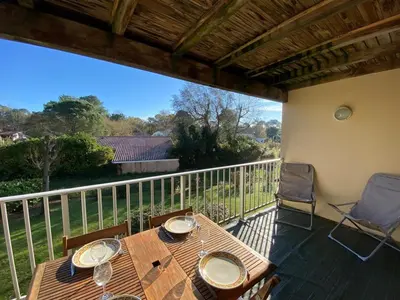 Balcon ou terrasse dans l'établissement T2 cabine calme prox. Boudigau, terrasse, parking, 4 pers. - FR-1-413-252