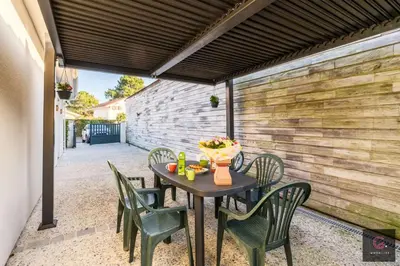 Plan de l'établissement Biscarrosse Bourg, jolie petite maison pour 4 personnes avec Terrasse et jardin