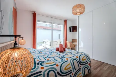 Un ou plusieurs lits dans un hébergement de l'établissement Dépendance Villa Souleillous