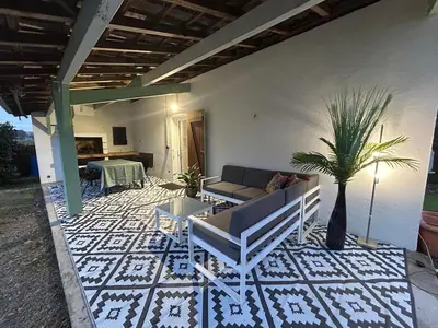 Coin salon dans l'établissement Studio Cosy des Landes