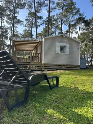 Jardin de l'établissement Mobilhome Mag Ced les Dunes de contis Piscines et Plage