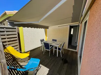 Balcon ou terrasse dans l'établissement Charmante maisonette