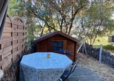 Jardin de l'établissement Studio avec jardinet Mimizan plage