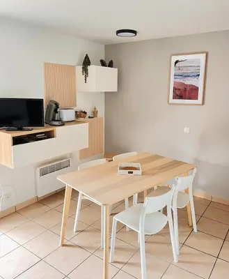 Cuisine ou kitchenette dans l'établissement Appartement en résidence