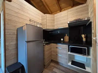 Cuisine ou kitchenette dans l'établissement Le chalet du petit Laborde