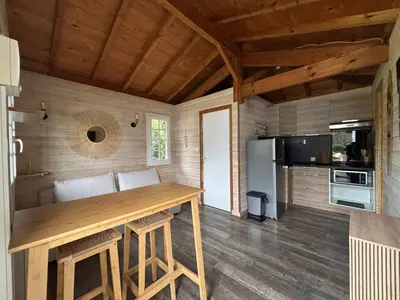 Cuisine ou kitchenette dans l'établissement Le chalet du petit Laborde