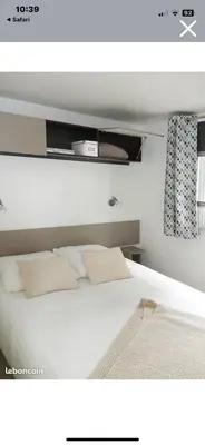 Un ou plusieurs lits dans un hébergement de l'établissement Mobilhome 6 et 4 places terrasses couvertes - Les Dunes de Contis