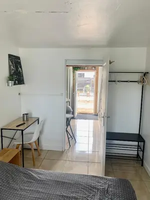 Un ou plusieurs lits dans un hébergement de l'établissement Sewa surf House 10min de Capbreton