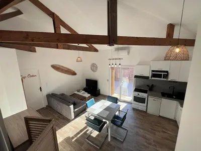 Cuisine ou kitchenette dans l'établissement Le Baleste - Duplex Cosy