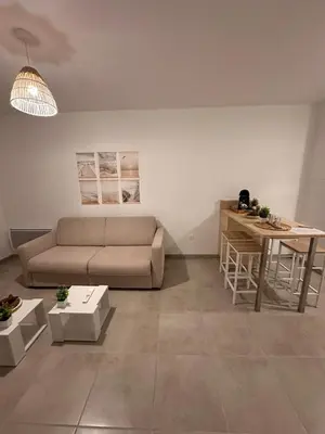 Coin salon dans l'établissement A 500m de la plage - L Oyat -