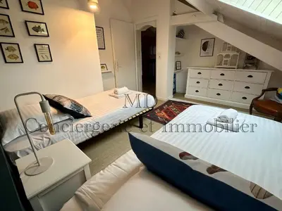 Un ou plusieurs lits dans un hébergement de l'établissement Magnifique Villa 500 M Ocean 5 min du lac Hossegor