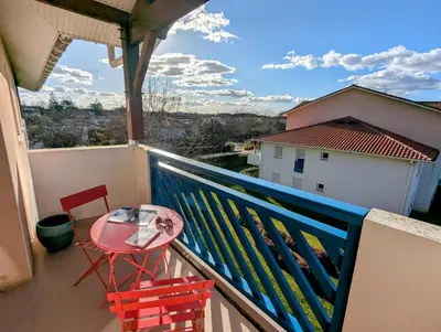 Balcon ou terrasse dans l'établissement Refuge du pilote tout équipé au calme avec balcon