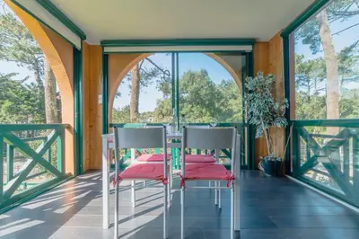 Balcon ou terrasse dans l'établissement Le Landais - Wifi - Terrasse - Plage