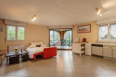 Un ou plusieurs lits dans un hébergement de l'établissement Le Landais - Wifi - Terrasse - Plage