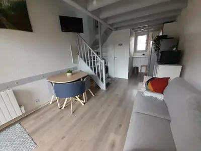 Coin salon dans l'établissement Studio Duplex Moliets