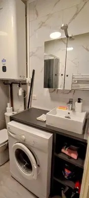 Cuisine ou kitchenette dans l'établissement Le studio de la Gare, 5min gare, centre ,thermes