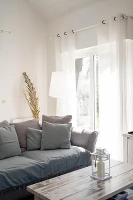 Coin salon dans l'établissement Villa Ocean