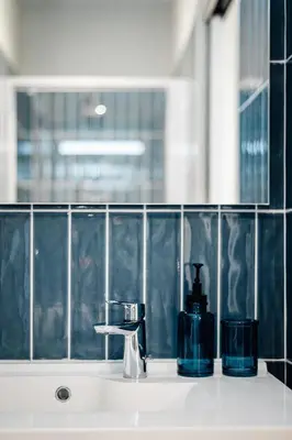 Salle de bains dans l'établissement Maison Bleue Ouest