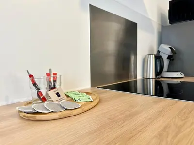 Cuisine ou kitchenette dans l'établissement L'Indus - Lumineux & Central
