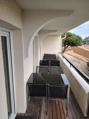 Coin salon dans l'établissement Marina de Capbreton 2 pièces calme et lumineux