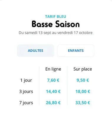 Plan de l'établissement MH 4-6 places avec lit parapluie La Réserve Siblu