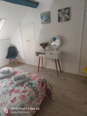 Un ou plusieurs lits dans un hébergement de l'établissement Chambres d'hôtes Gaffes