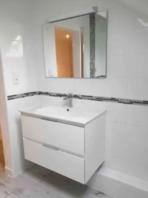 Salle de bains dans l'établissement Chambres d'hôtes Gaffes