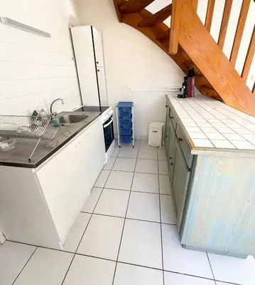 Cuisine ou kitchenette dans l'établissement Douceur Océane Terrasse & Balcon
