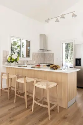 Cuisine ou kitchenette dans l'établissement Villa Bikiak, proche de la plage, cœur Mouleau