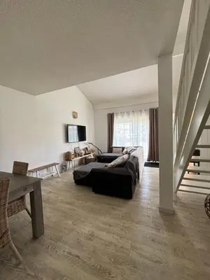 Un ou plusieurs lits dans un hébergement de l'établissement Maison-Biscarrosse ville-6 pers-lac-océan