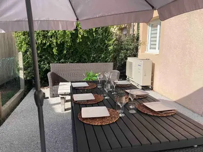 Terrasse ou espace extérieur de l'établissement Maison-Biscarrosse ville-6 pers-lac-océan