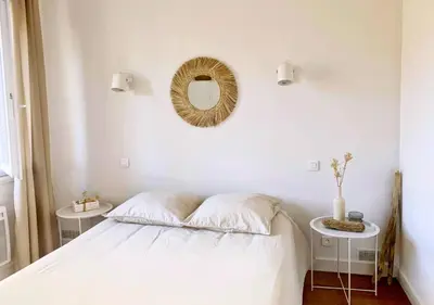 Un ou plusieurs lits dans un hébergement de l'établissement PASTEUR 2 - Appartement pour 4 au centre ville d'Hossegor