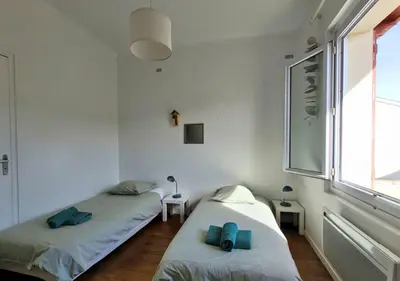 Un ou plusieurs lits dans un hébergement de l'établissement PASTEUR 2 - Appartement pour 4 au centre ville d'Hossegor