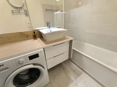 Salle de bains dans l'établissement Appartement Mimizan Plage